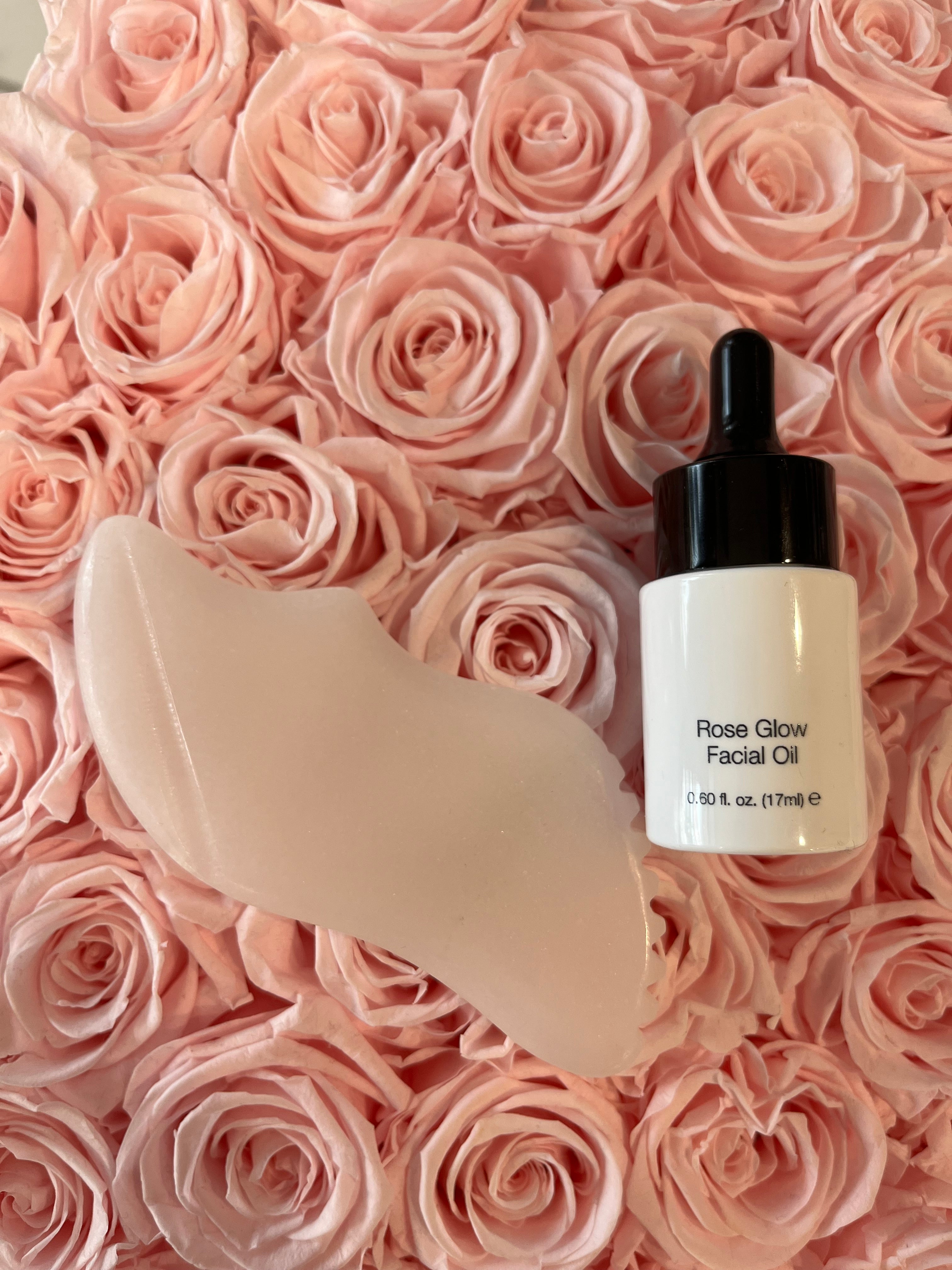GUA SHA with Rose Glow Facial Oil